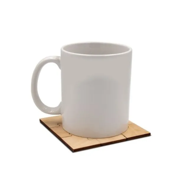  Cup coaster "puzzle" neutral