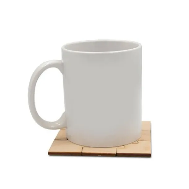  Cup coaster "puzzle" neutral