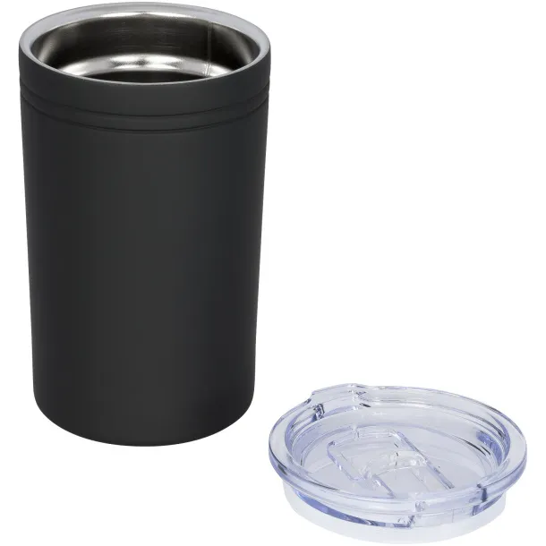 Pika 330 ml vacuum insulated tumbler and insulator Solid black