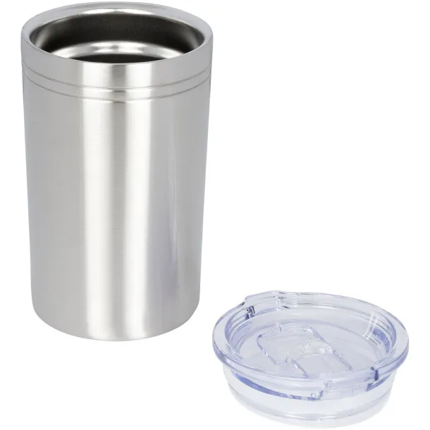 Pika 330 ml vacuum insulated tumbler and insulator Silver