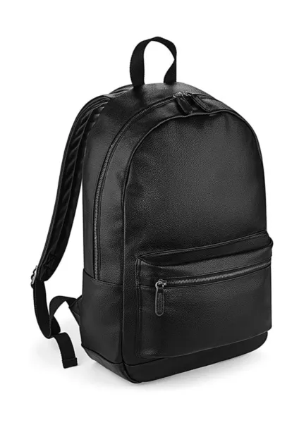  Faux Leather Fashion Backpack - Bagbase Black