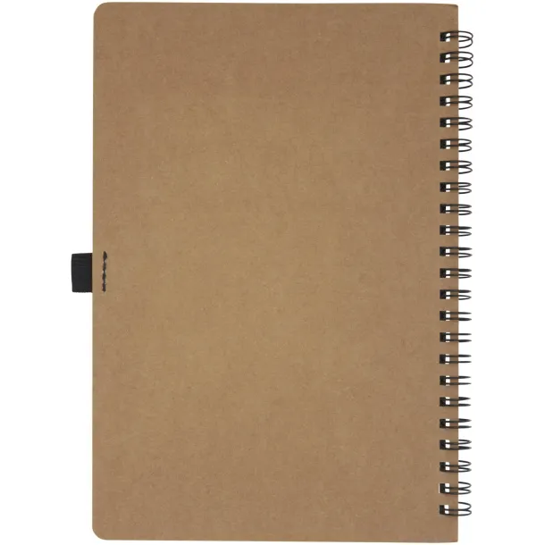 Cobble A5 wire-o recycled cardboard notebook with stone paper Natural