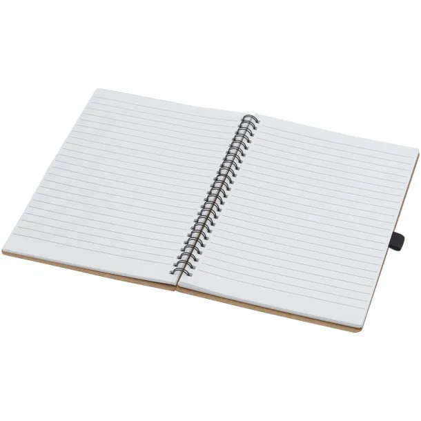 Cobble A5 wire-o recycled cardboard notebook with stone paper Natural