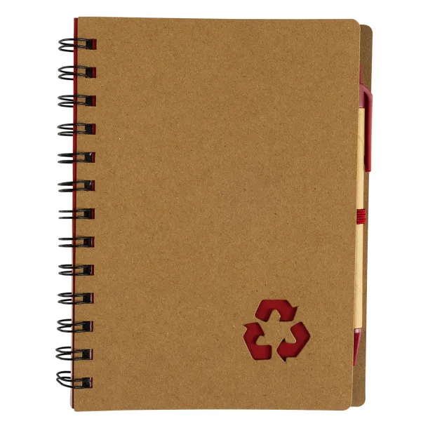 GEO Notebook with pen Red