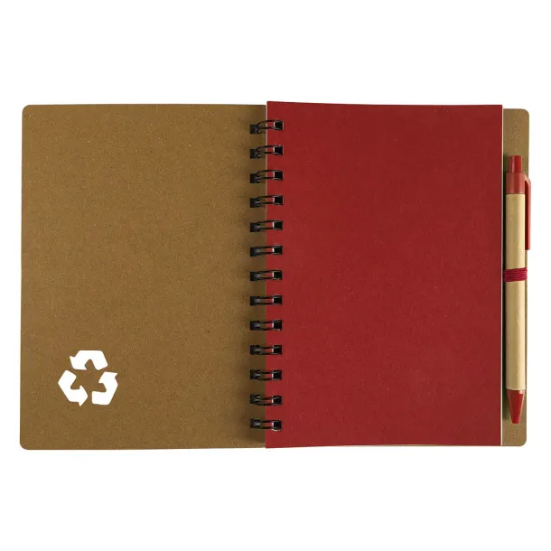 GEO Notebook with pen Red