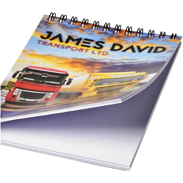 Desk-Mate® spiralni blok A6 Bijela Crna