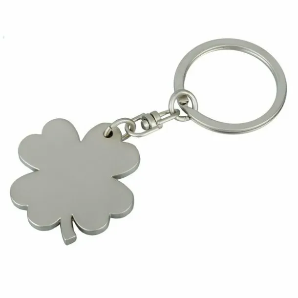 CLOVER metal key ring Silver