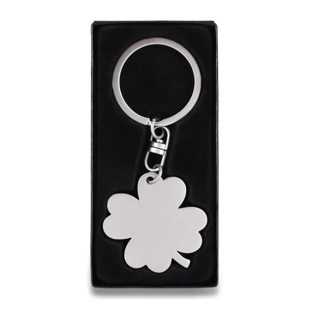 CLOVER metal key ring Silver