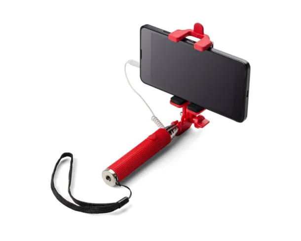 SELFIE MINI Telescopic phone holder czerwony