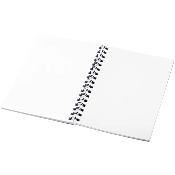 Desk-Mate® wire-o A6 notebook PP cover White Solid black