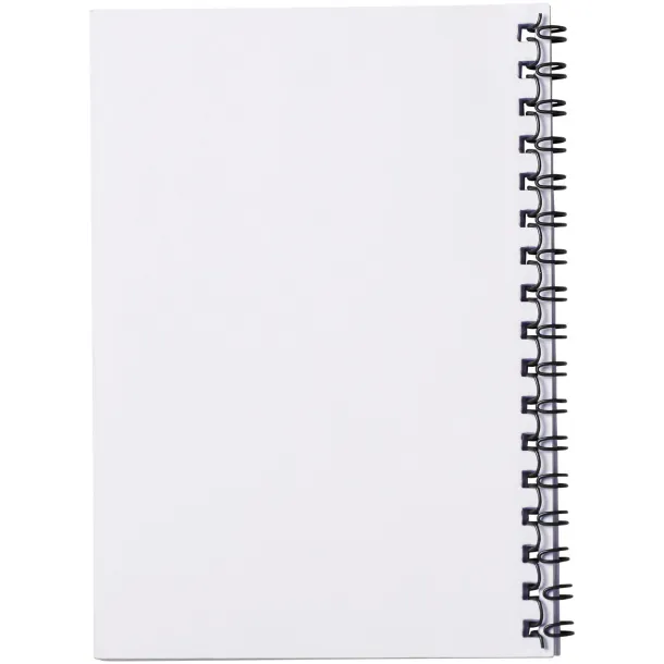 Desk-Mate® wire-o A6 notebook PP cover - Unbranded White Solid black