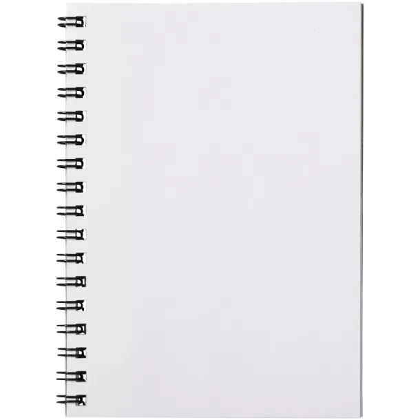 Desk-Mate® wire-o A6 notebook PP cover White Solid black