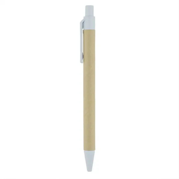  Recycled cardboard ball pen Bijela