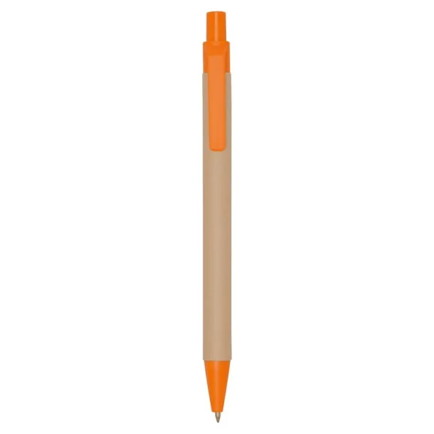  Recycled cardboard ball pen orange