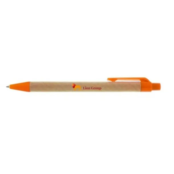  Recycled cardboard ball pen orange