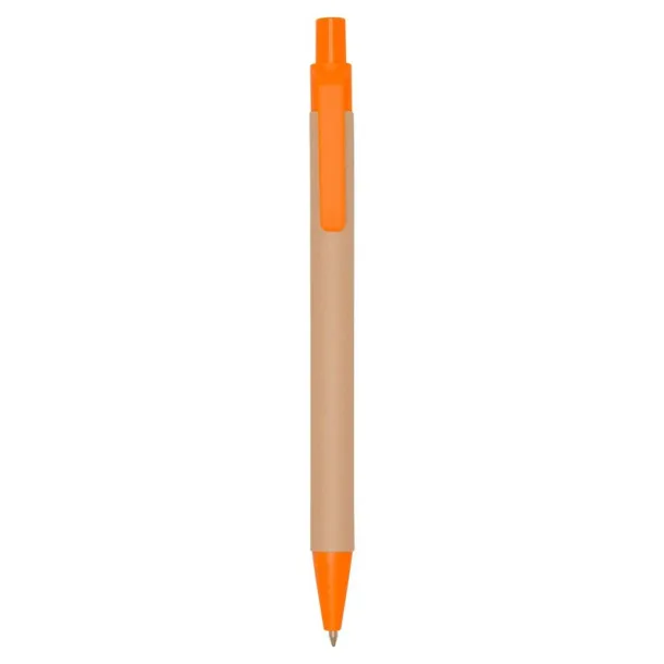  Recycled cardboard ball pen orange