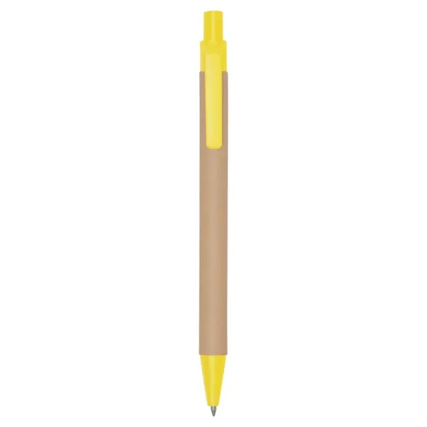  Recycled cardboard ball pen yellow