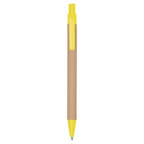  Recycled cardboard ball pen yellow