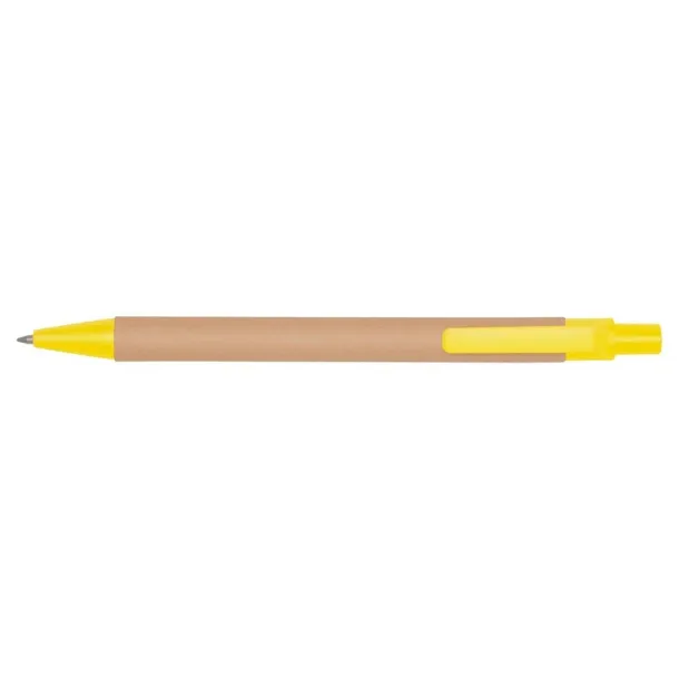  Recycled cardboard ball pen yellow