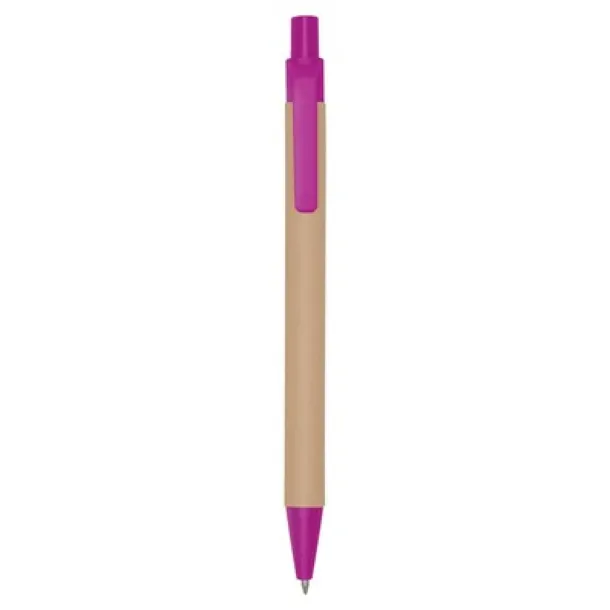  Recycled cardboard ball pen pink