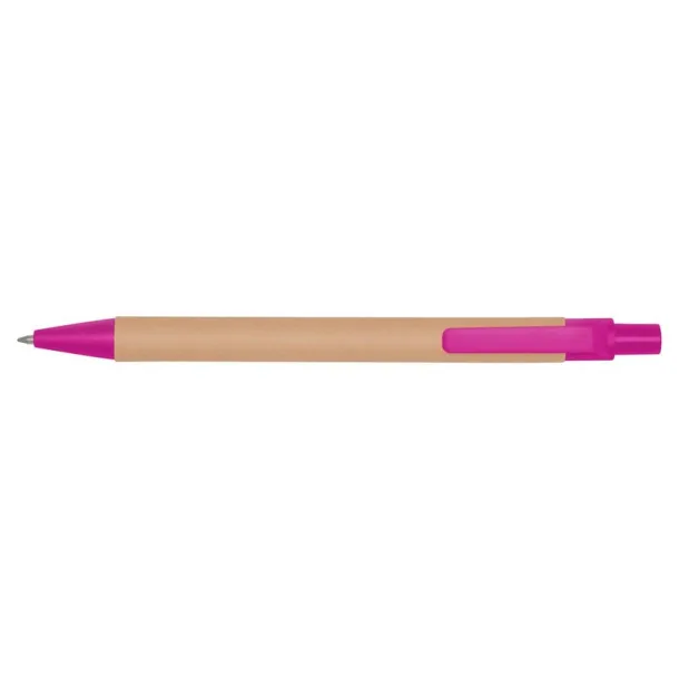  Recycled cardboard ball pen pink