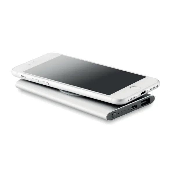POWER&WIRELESS bežična prijenosna baterija, 4 000 mAh Mat srebrna