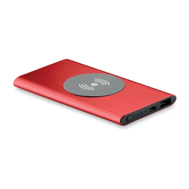 POWER&WIRELESS Wireless Power bank 4000mAh Red