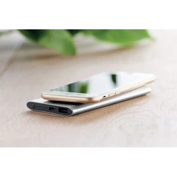 POWER&WIRELESS bežična prijenosna baterija, 4 000 mAh Titanij
