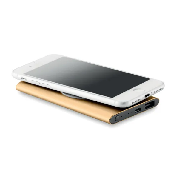 POWER&WIRELESS bežična prijenosna baterija, 4 000 mAh Šampanjac boja