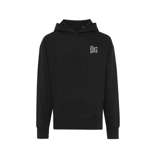  Iqoniq Yoho unisex hoodie od recikliranog pamuka, 340 g/m² - iqoniq Crna