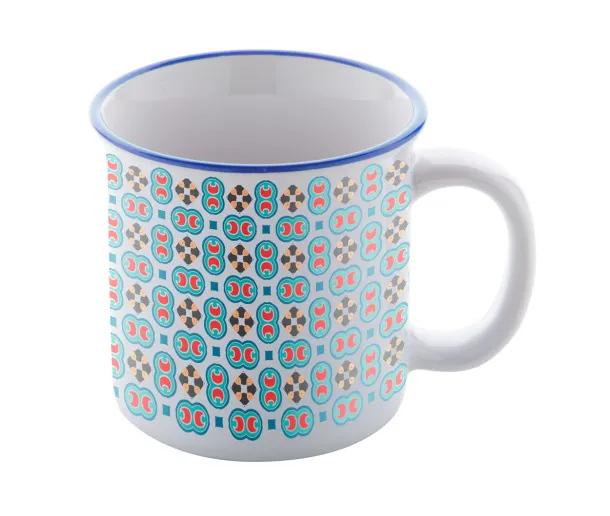 Woodstock Subo vintage sublimacijska šalica, 300 ml Plava Bijela