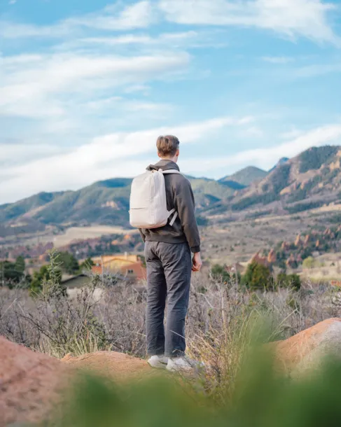  Armond AWARE™ RPET 15.6 inch standard laptop backpack - XD Xclusive beige