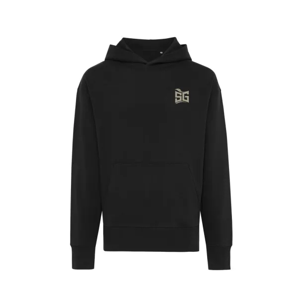  Iqoniq Yoho unisex hoodie od recikliranog pamuka, 340 g/m² - iqoniq Crna