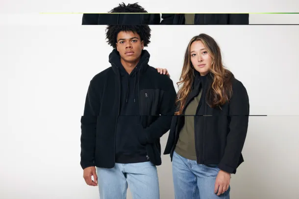  Iqoniq Yoho unisex hoodie od recikliranog pamuka, 340 g/m² - iqoniq Crna