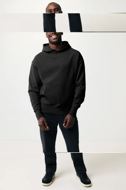  Iqoniq Yoho unisex hoodie od recikliranog pamuka, 340 g/m² - iqoniq Crna