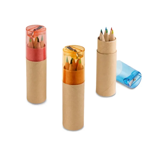 ROLS Pencil box with 6 coloured pencils