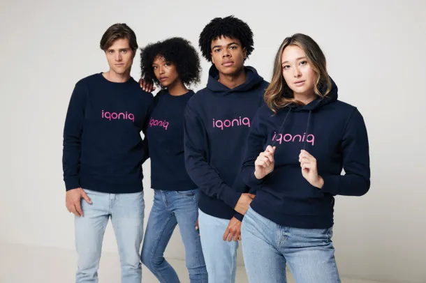 Iqoniq Yoho unisex hoodie od recikliranog pamuka, 340 g/m² - iqoniq navy