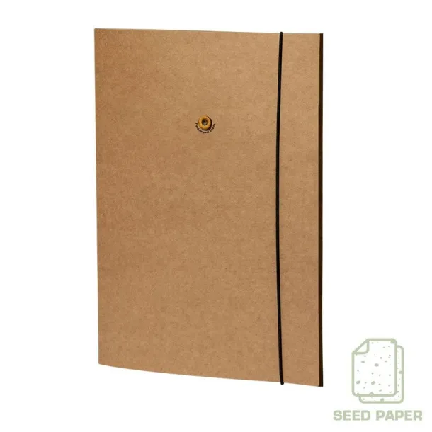  Recycled cardboard document folder approx. A4 with wildflower seeds neutral