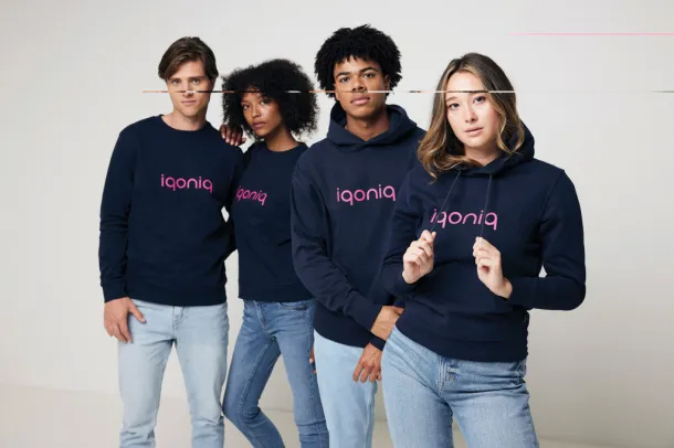  Iqoniq Yoho unisex hoodie od recikliranog pamuka, 340 g/m² - iqoniq navy