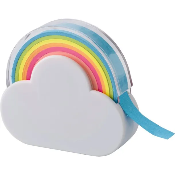  Memo tape dispenser "cloud", sticky notes white