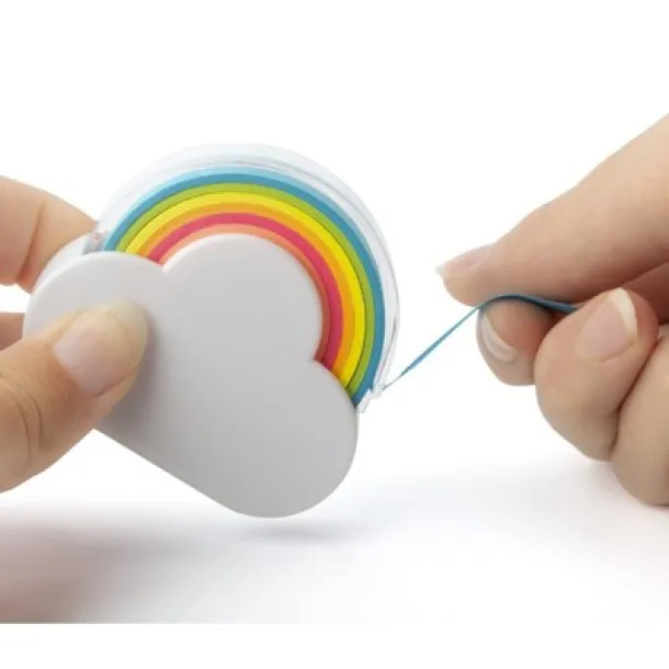  Memo tape dispenser "cloud", sticky notes white