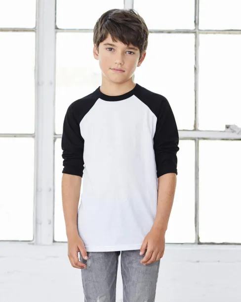  Youth 3/4 Sleeve Baseball Tee - Bella+Canvas