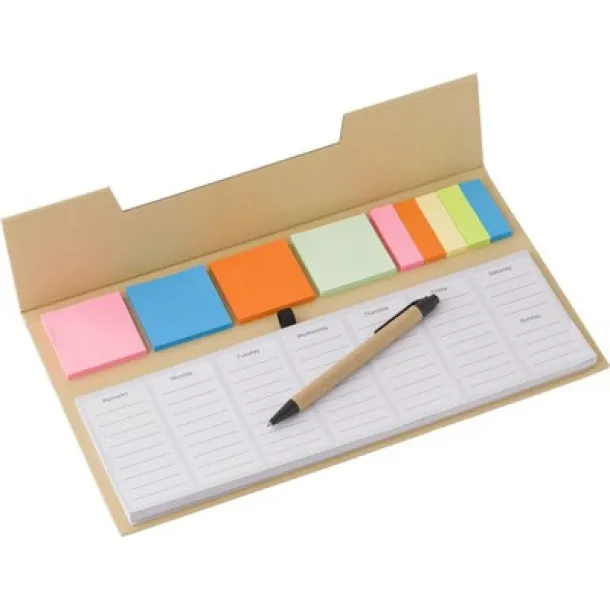  Memo holder, sticky notes brown