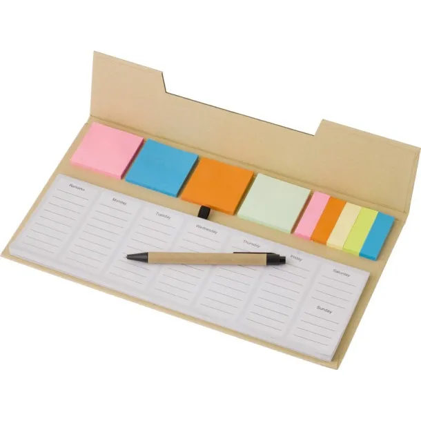  Memo holder, sticky notes brown