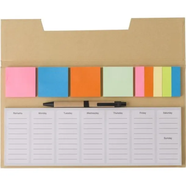  Memo holder, sticky notes brown