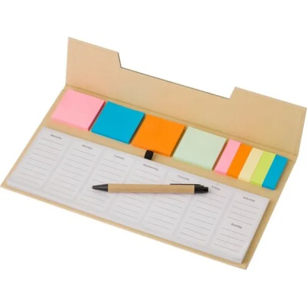  Memo holder, sticky notes brown