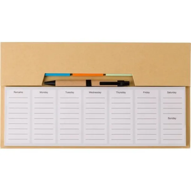  Memo holder, sticky notes brown