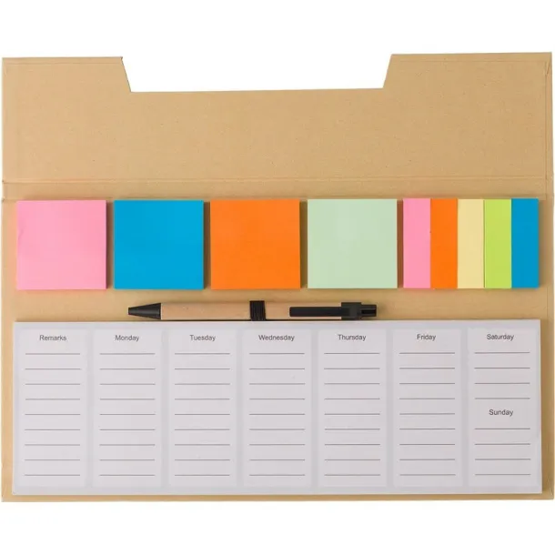  Memo holder, sticky notes brown