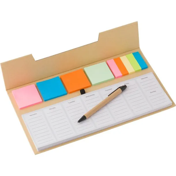  Memo holder, sticky notes brown