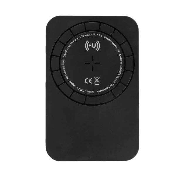  Prijenosna baterija s magnetom - 5 W, 5 000 mAh - XD Collection Crna